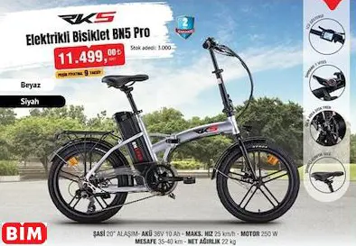 RKS ELEKTRİKLİ BİSİKLET BN5 PRO RKS ELEKTRİKLİ BİSİKLET BN5 PRO